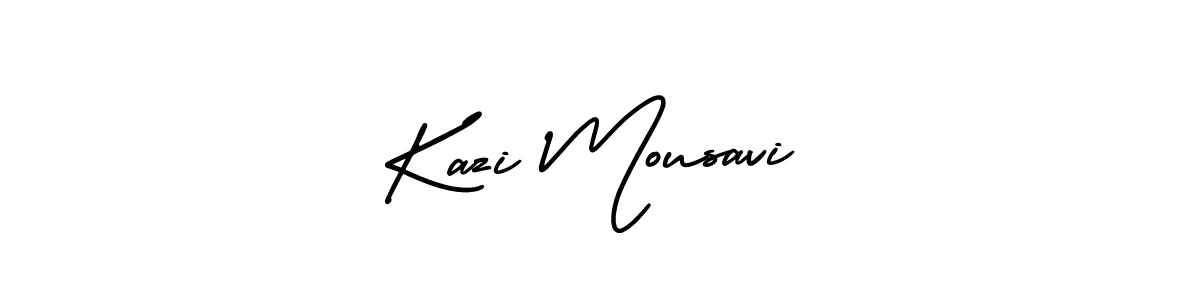 AmerikaSignatureDemo-Regular is a professional signature style that is perfect for those who want to add a touch of class to their signature. It is also a great choice for those who want to make their signature more unique. Get Kazi Mousavi name to fancy signature for free. Kazi Mousavi signature style 3 images and pictures png